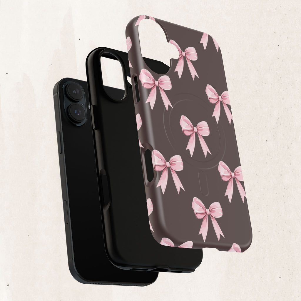 Pink Ribbon Bow Tough Magnetic Phone Case