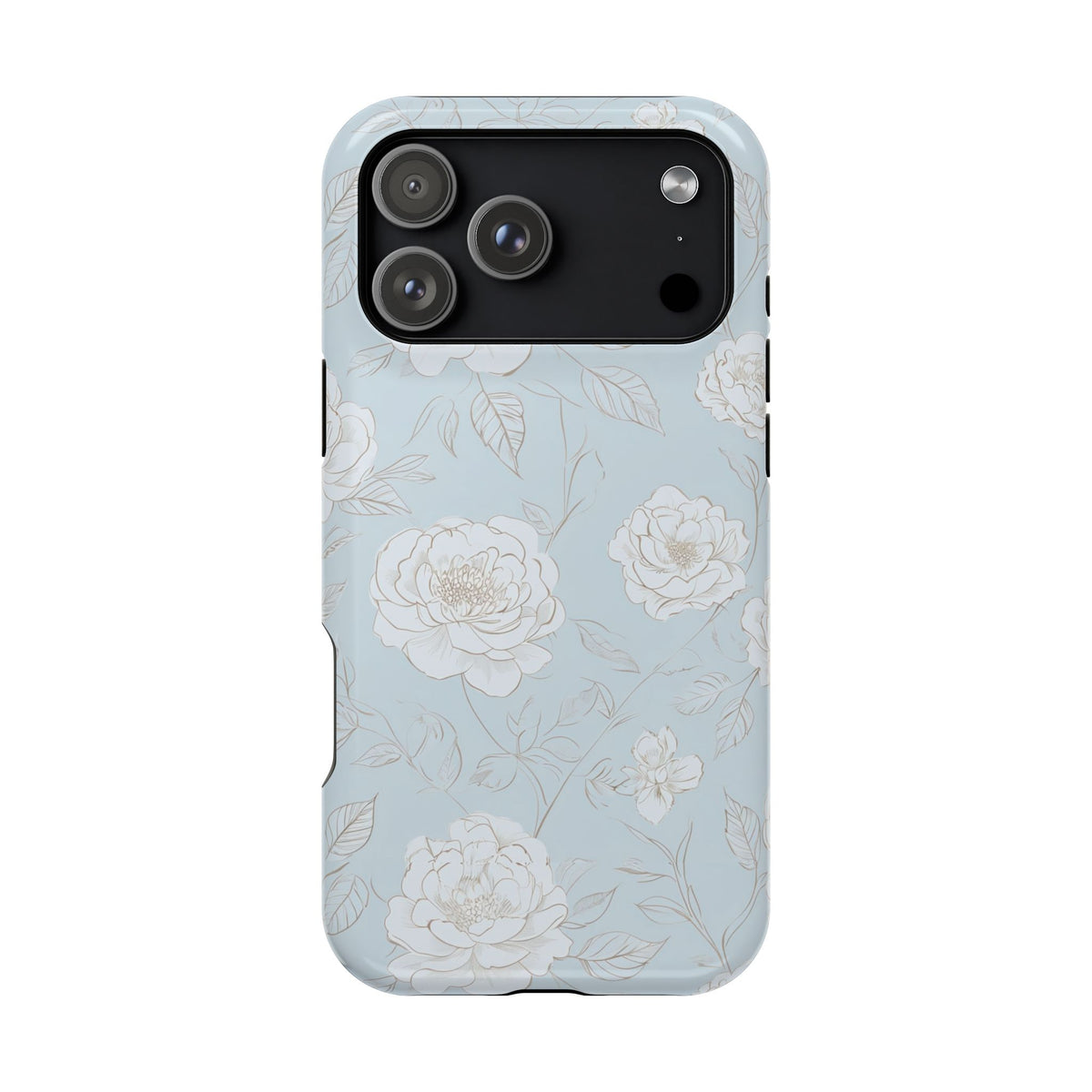 Blue Floral Magnetic Phone Case, alternate view