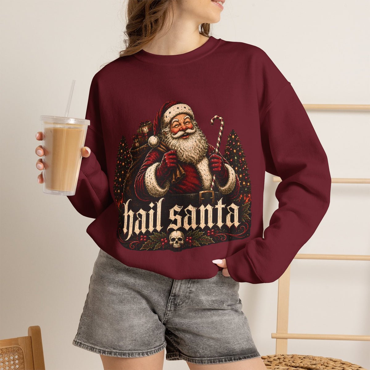 Hail Santa Crewneck Sweatshirt