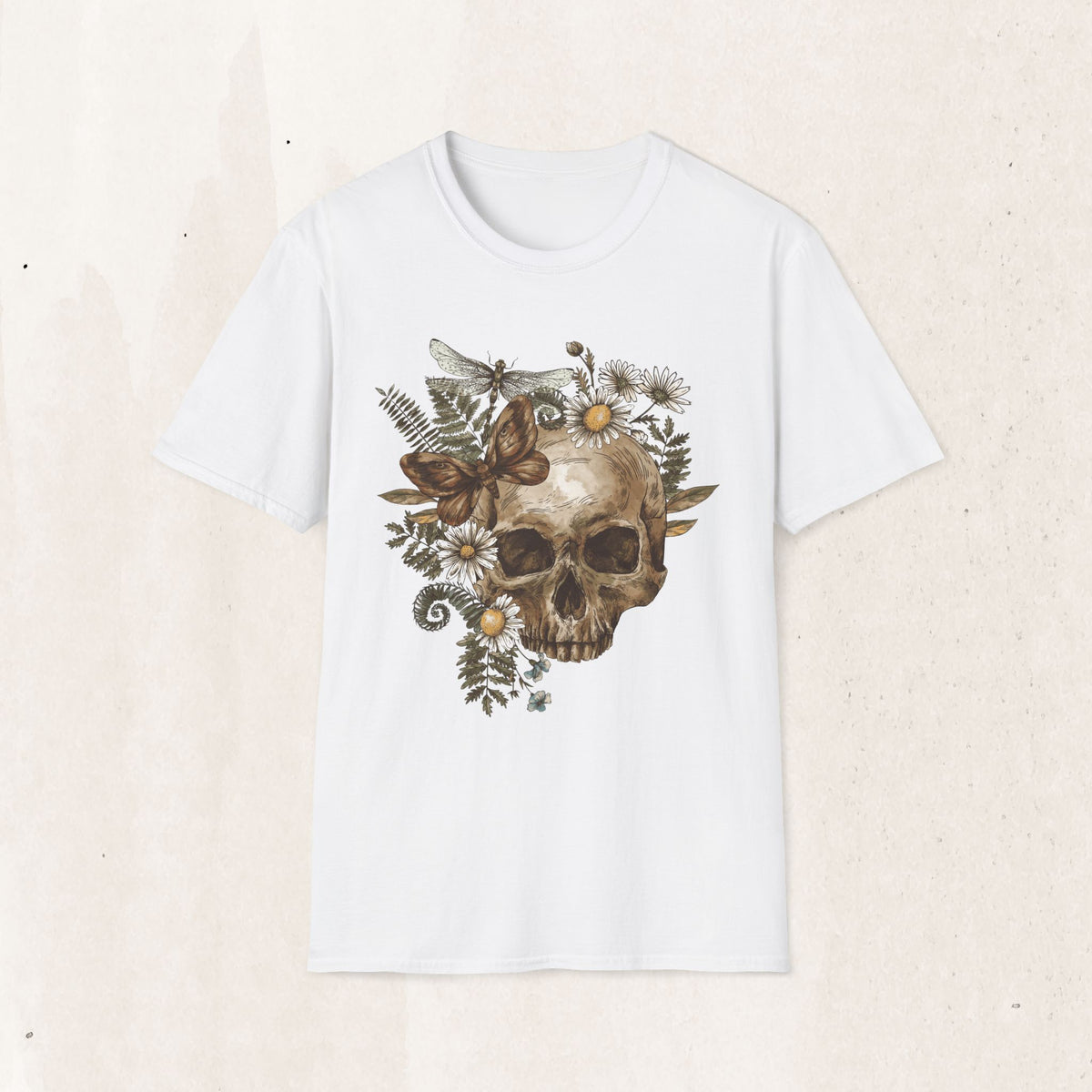 Floral Skull Graphic Tee