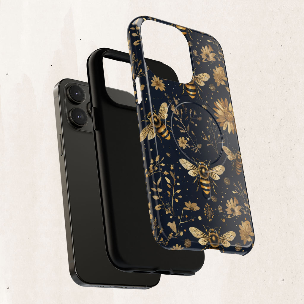 Gold Bees & Daisies Magnetic Tough Case