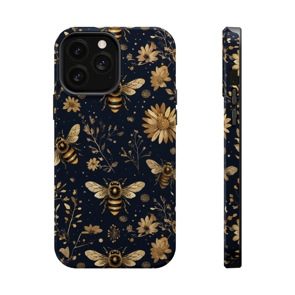 Gold Bees & Daisies Magnetic Tough Case, alternate view