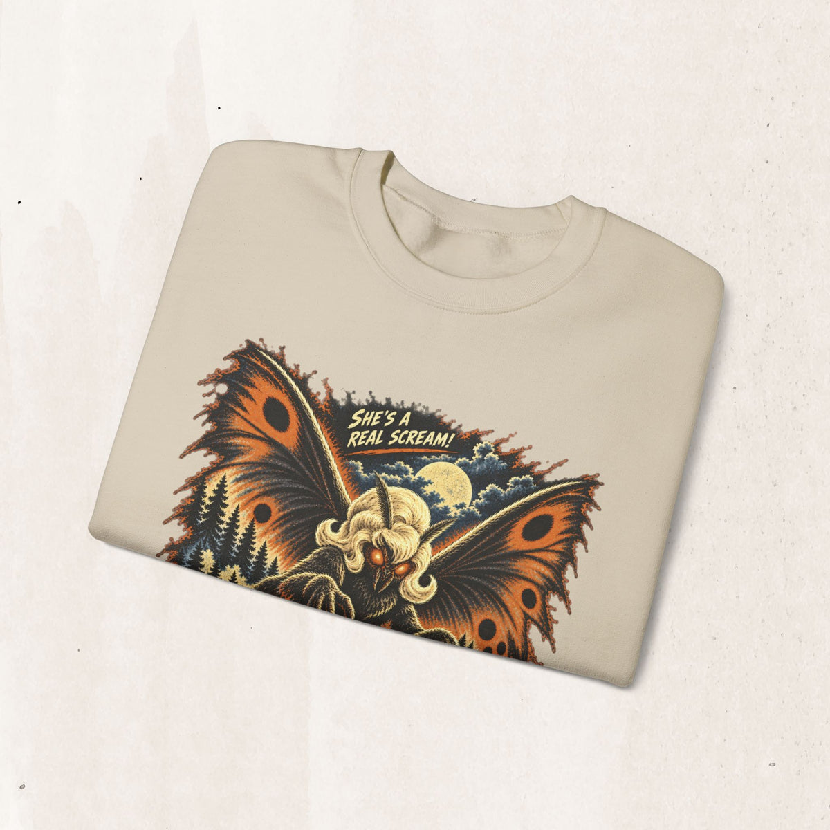 Mothmaam Retro Monster Crewneck Sweatshirt