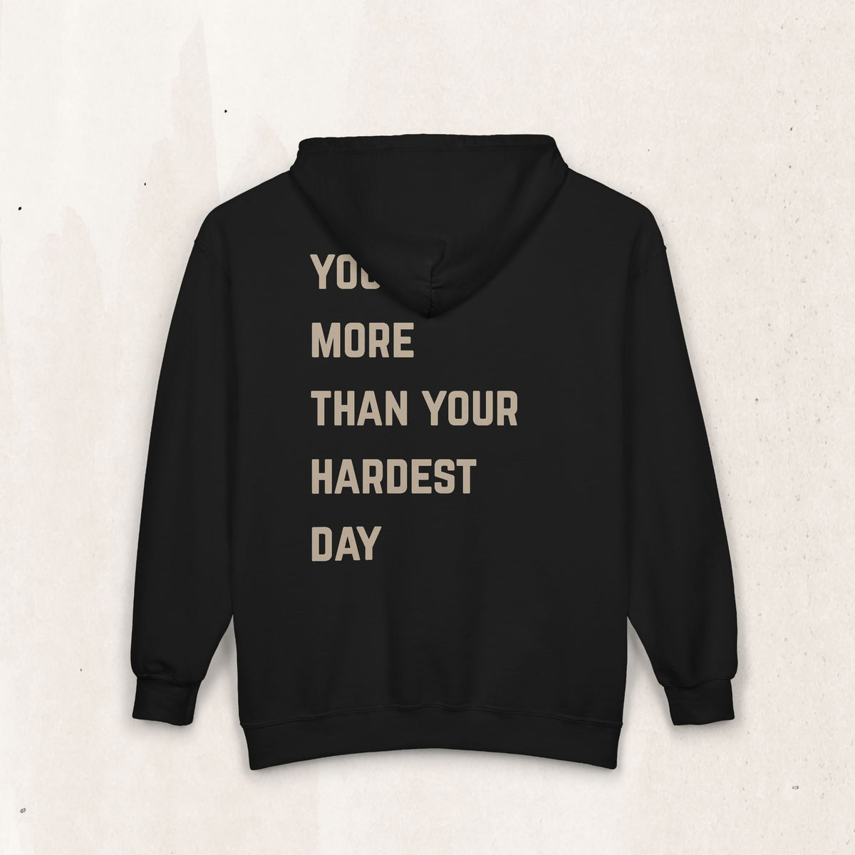 You Are More Than Your Hardest Day Zip Up Hoodie | Suicide Awareness Back Print