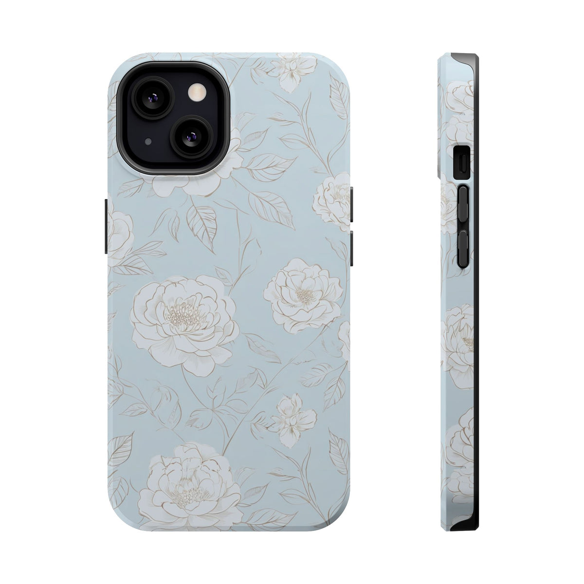 Blue Floral Magnetic Phone Case, alternate view