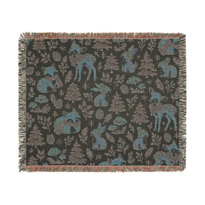 Woodland Winter Woven Blanket