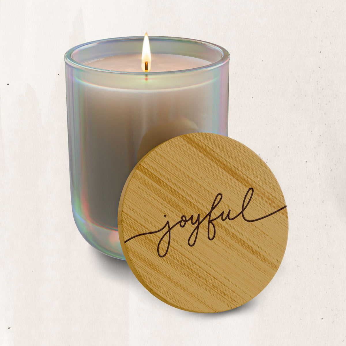 Joyful Engraved 14oz Scented Soy Candle — Holiday Aromatherapy Gift