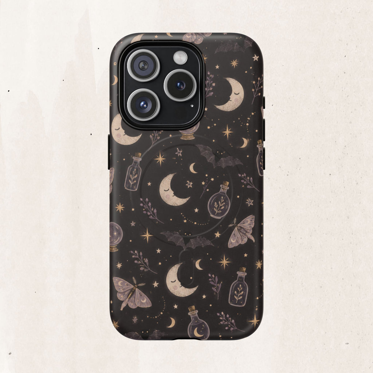 Moon & Moth Magnetic Phone Case — Celestial Protective Tough Case