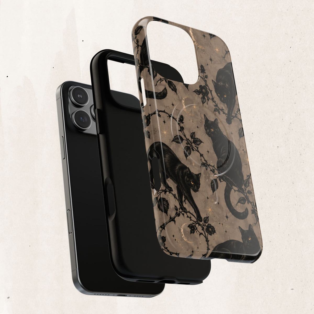 Vintage Black Cats Tough Phone Case