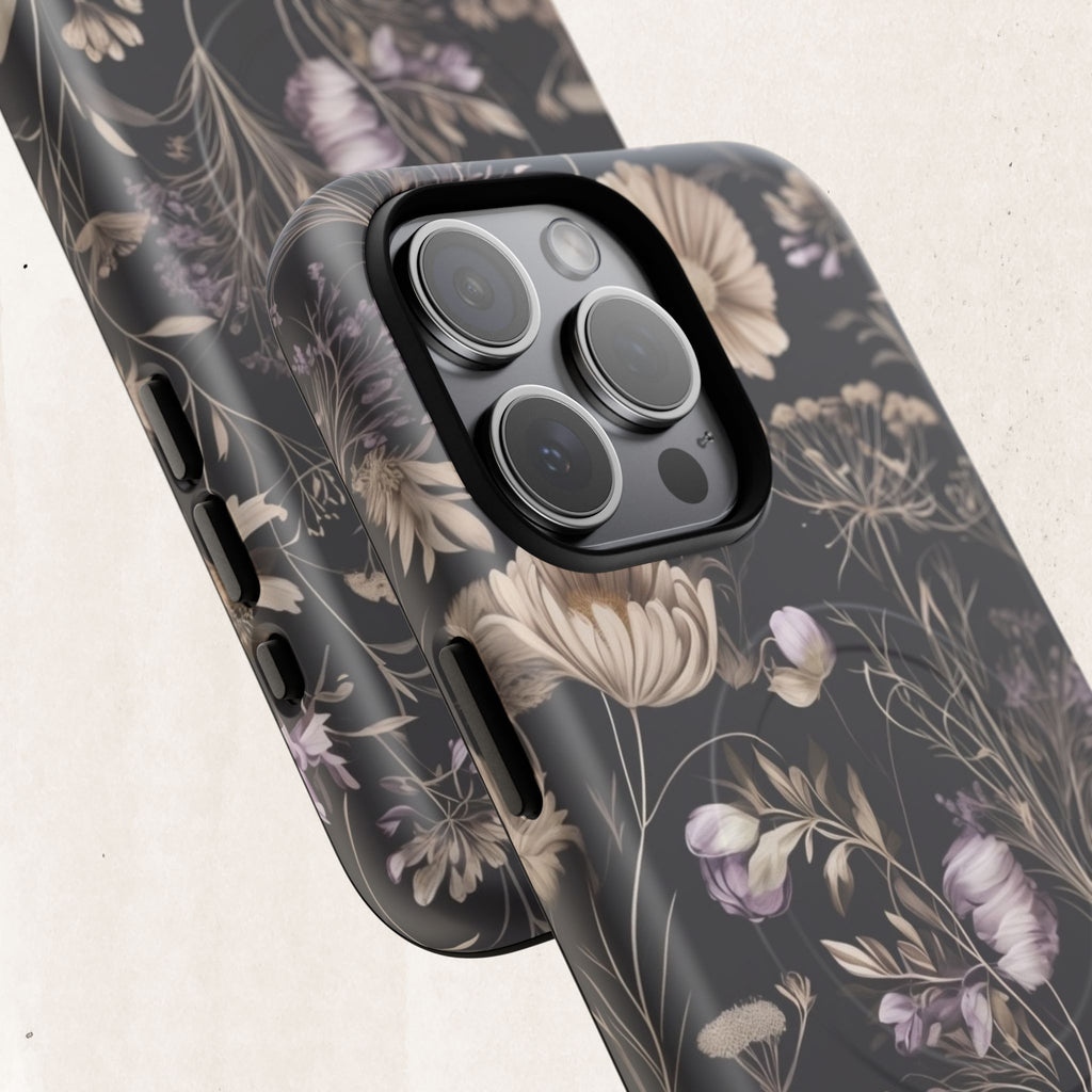 Floral Noir Tough Magnetic Phone Case