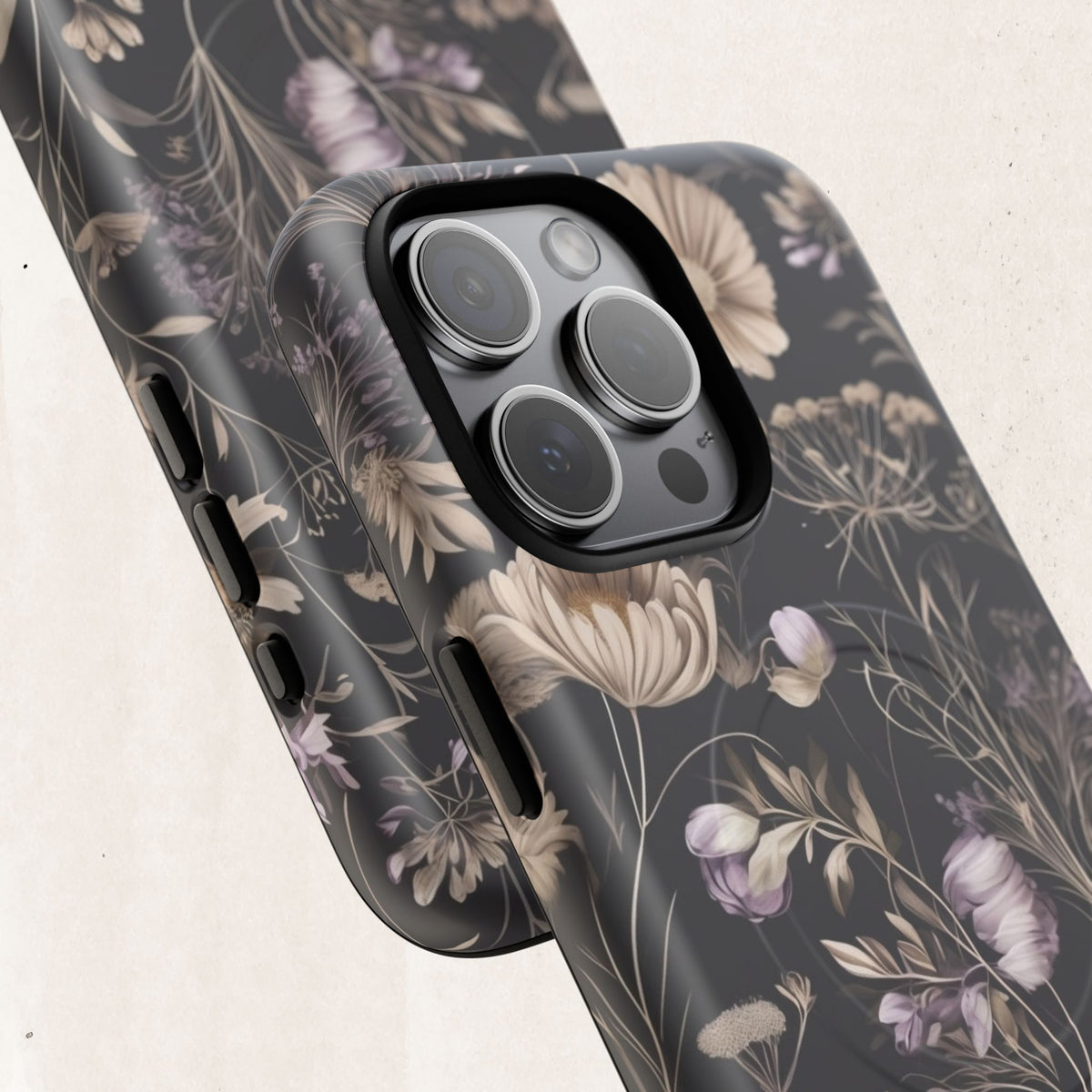 Floral Noir Tough Magnetic Phone Case