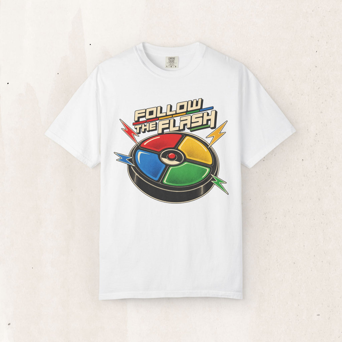 Follow The Flash Simon Graphic Tee – White