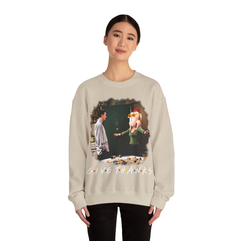 Give Thanks FRIENDS Thanksgiving Sweatshirt Printify
