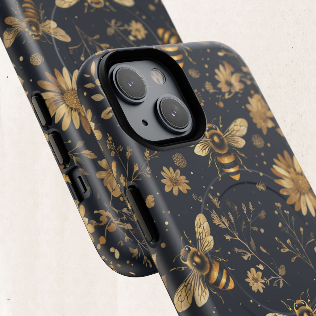 Gold Bees & Daisies Magnetic Tough Case