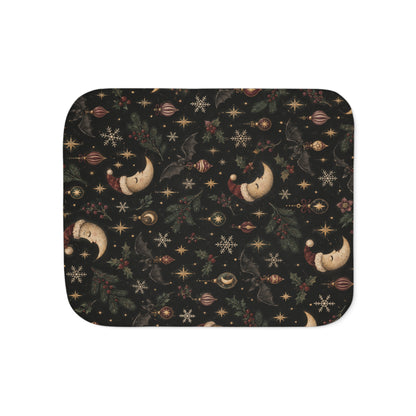 Celestial Christmas Night Sherpa Blanket
