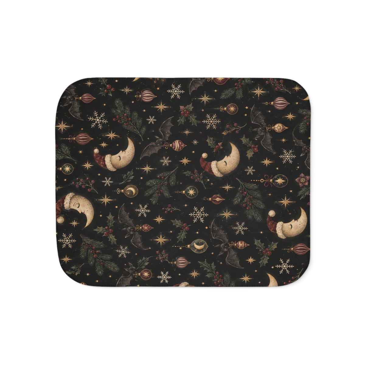 Celestial Christmas Night Sherpa Blanket
