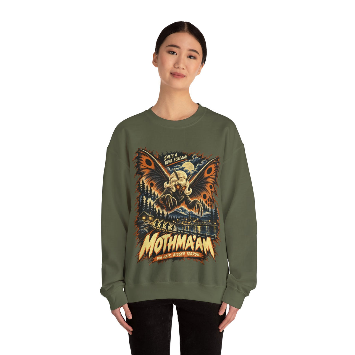 Mothmaam Retro Monster Crewneck Sweatshirt
