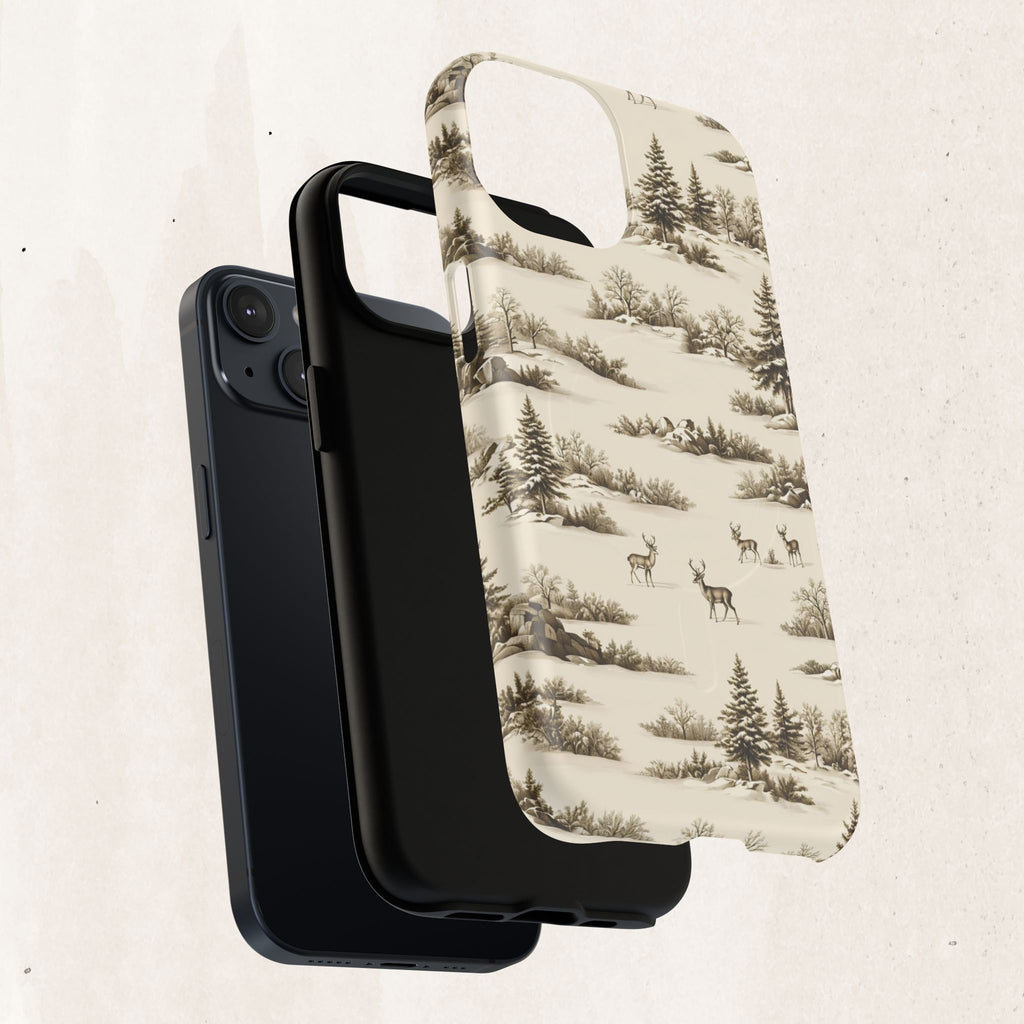 Deer & Pine Woodland Tough Magnetic Phone Case