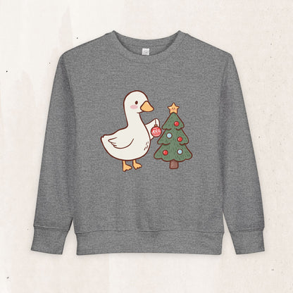 Decorating Duck Toddler Christmas Sweatshirt