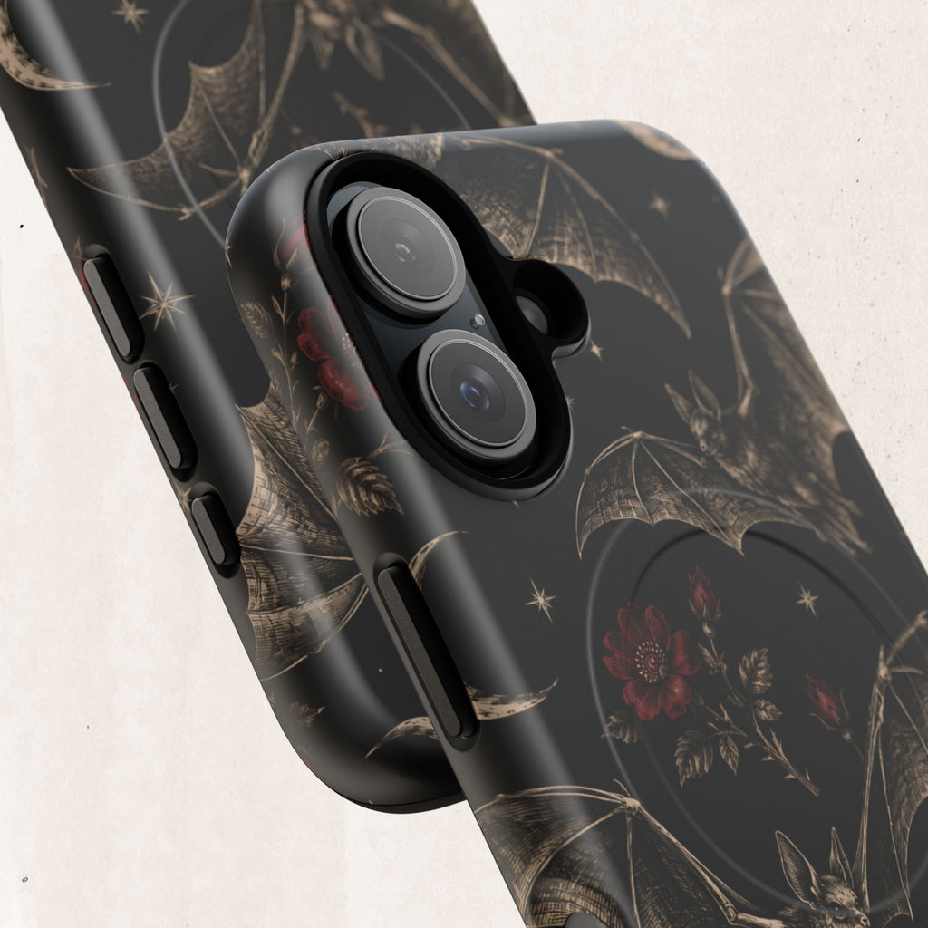 Gothic Bat & Moon Tough Magnetic Phone Case