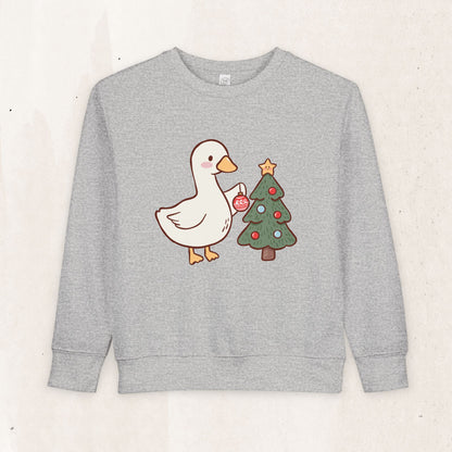 Decorating Duck Toddler Christmas Sweatshirt