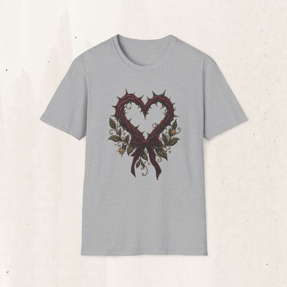 Thorn Heart Graphic Tee – Gothic Floral