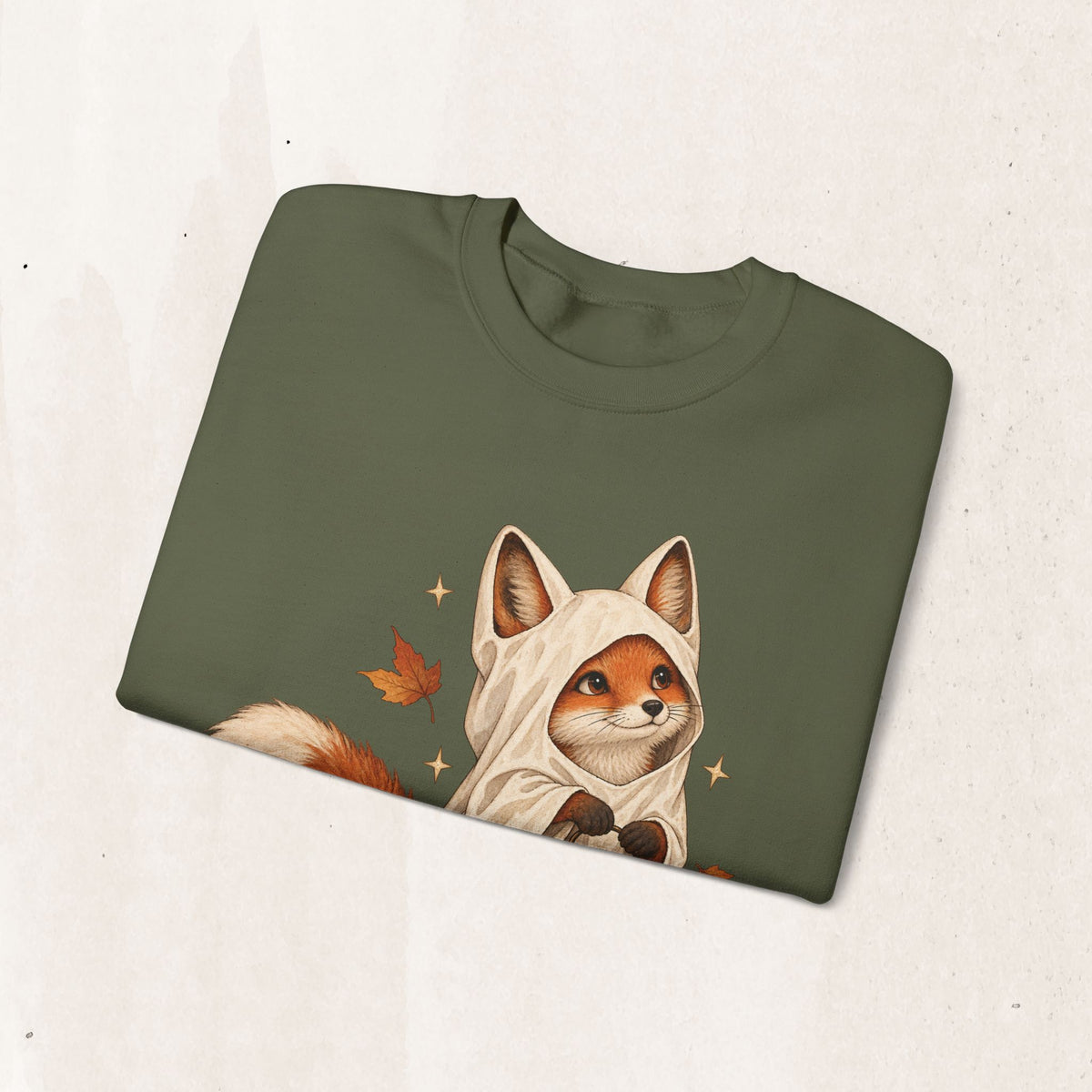 Autumn Lantern Fox Crewneck Sweatshirt