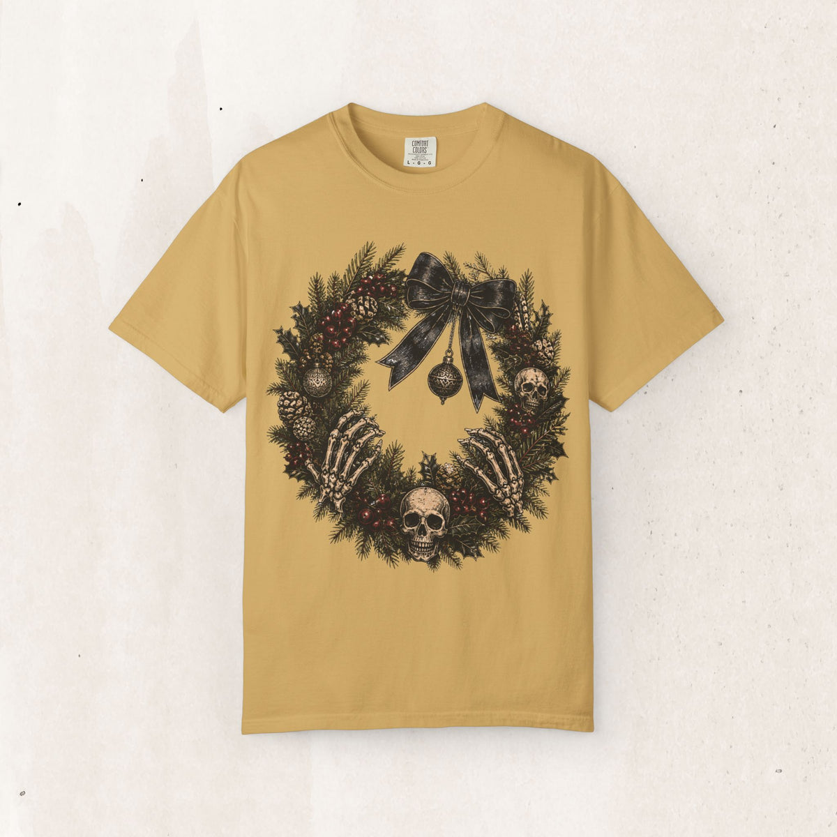 Skulls & Spruce Wreath Tee Printify
