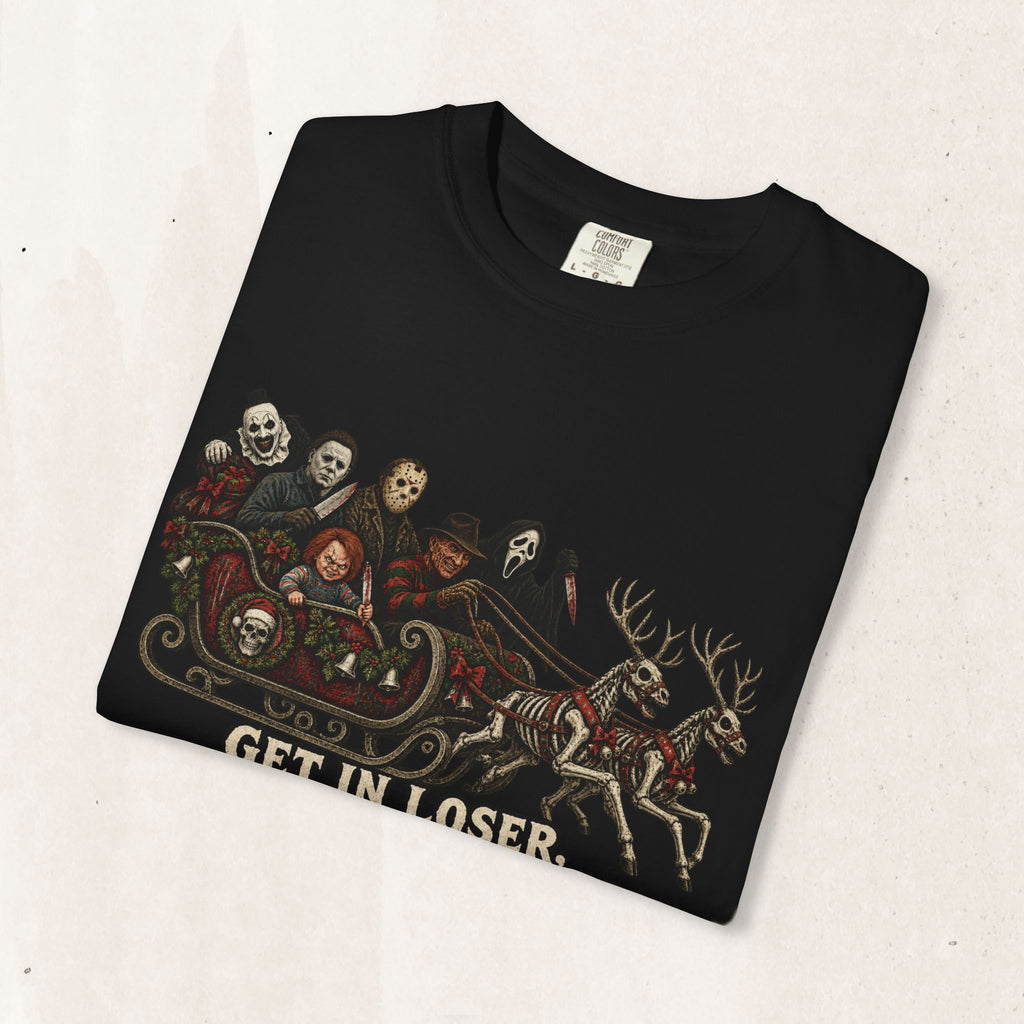 Horror Slashers "Get In Loser We're Going Sleighing" Tee