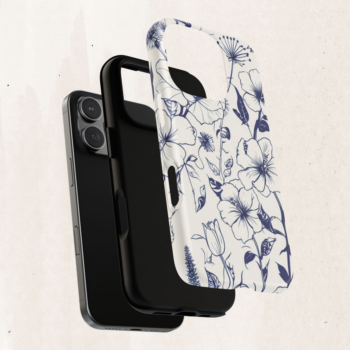 Floral Sketch Tough Magnetic Phone Case