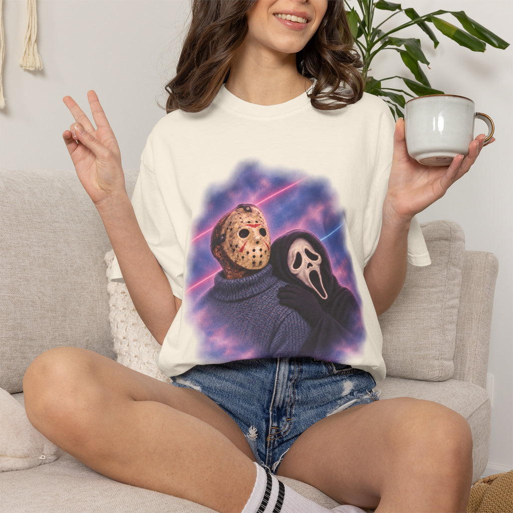 Jason Vorhees & Ghostface 80's Portrait Tee