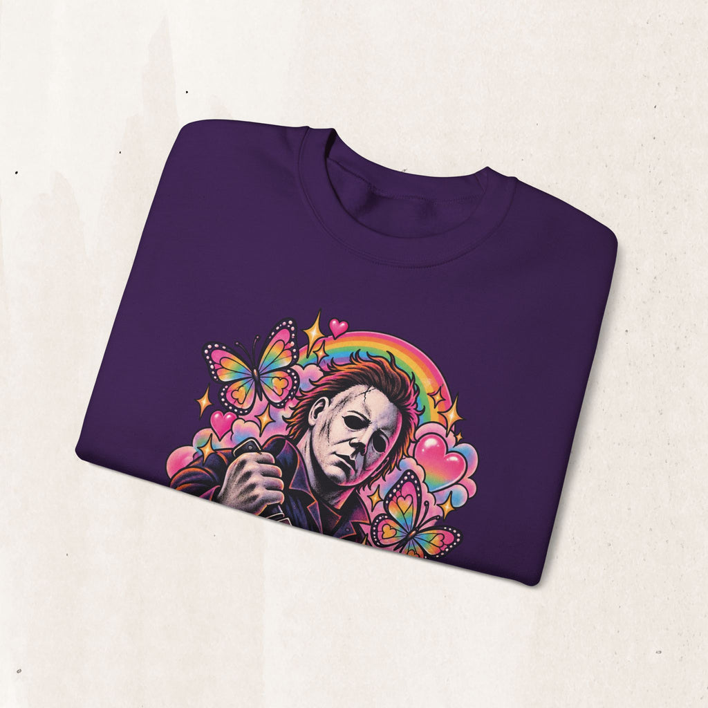 Colorful Michael Myers Horror Heart Crewneck