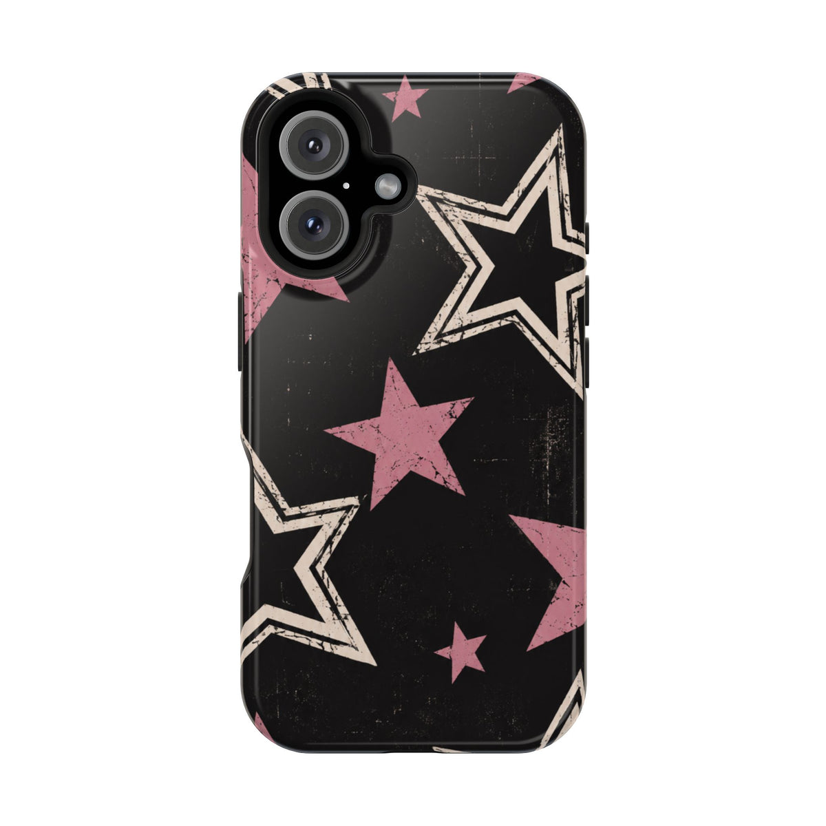 Pink Retro Stars Magnetic Phone Case, alternate view