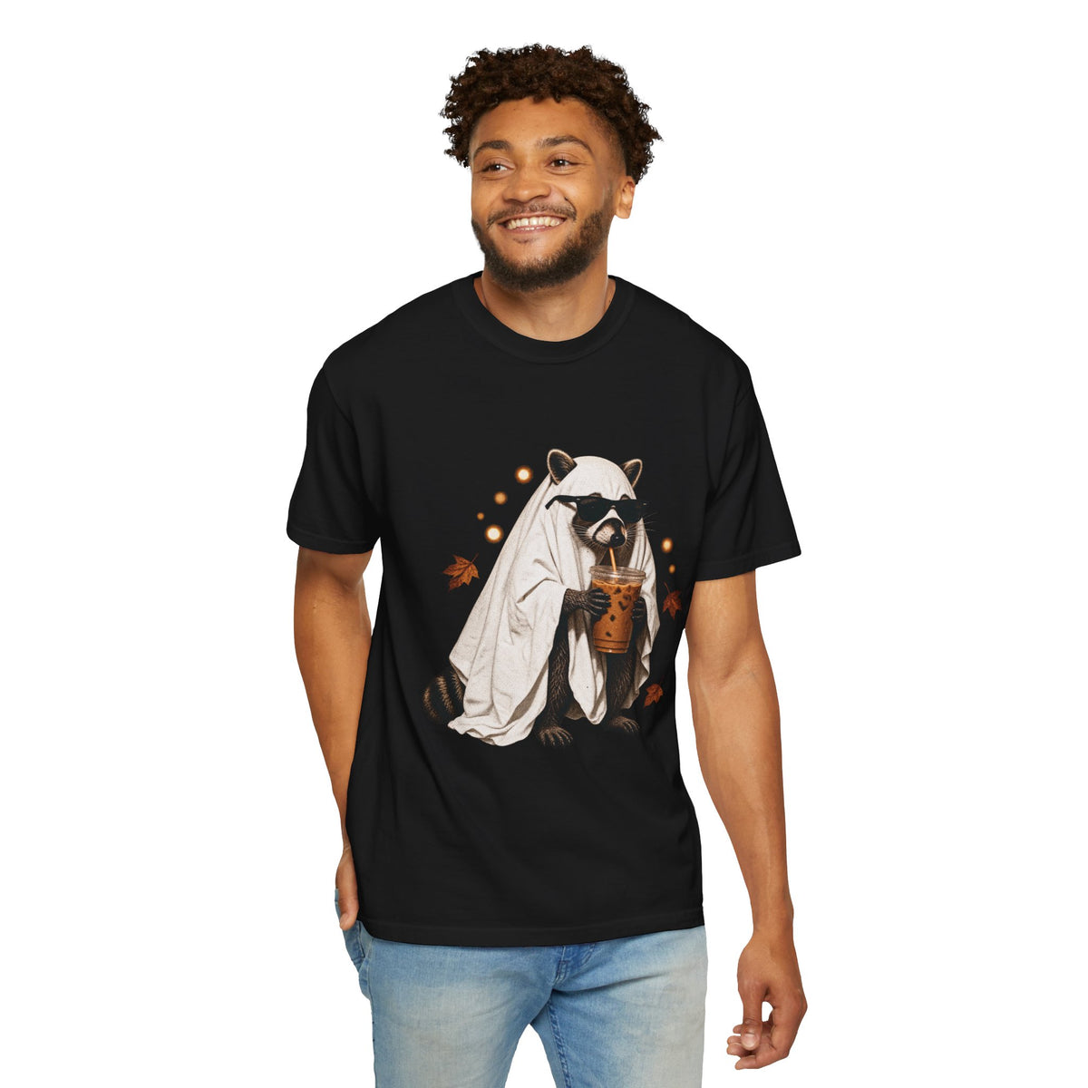 Halloween Raccoon Ghost Costume Tee