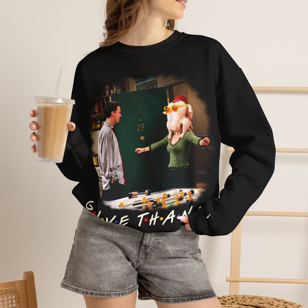 Give Thanks FRIENDS Thanksgiving Sweatshirt Printify