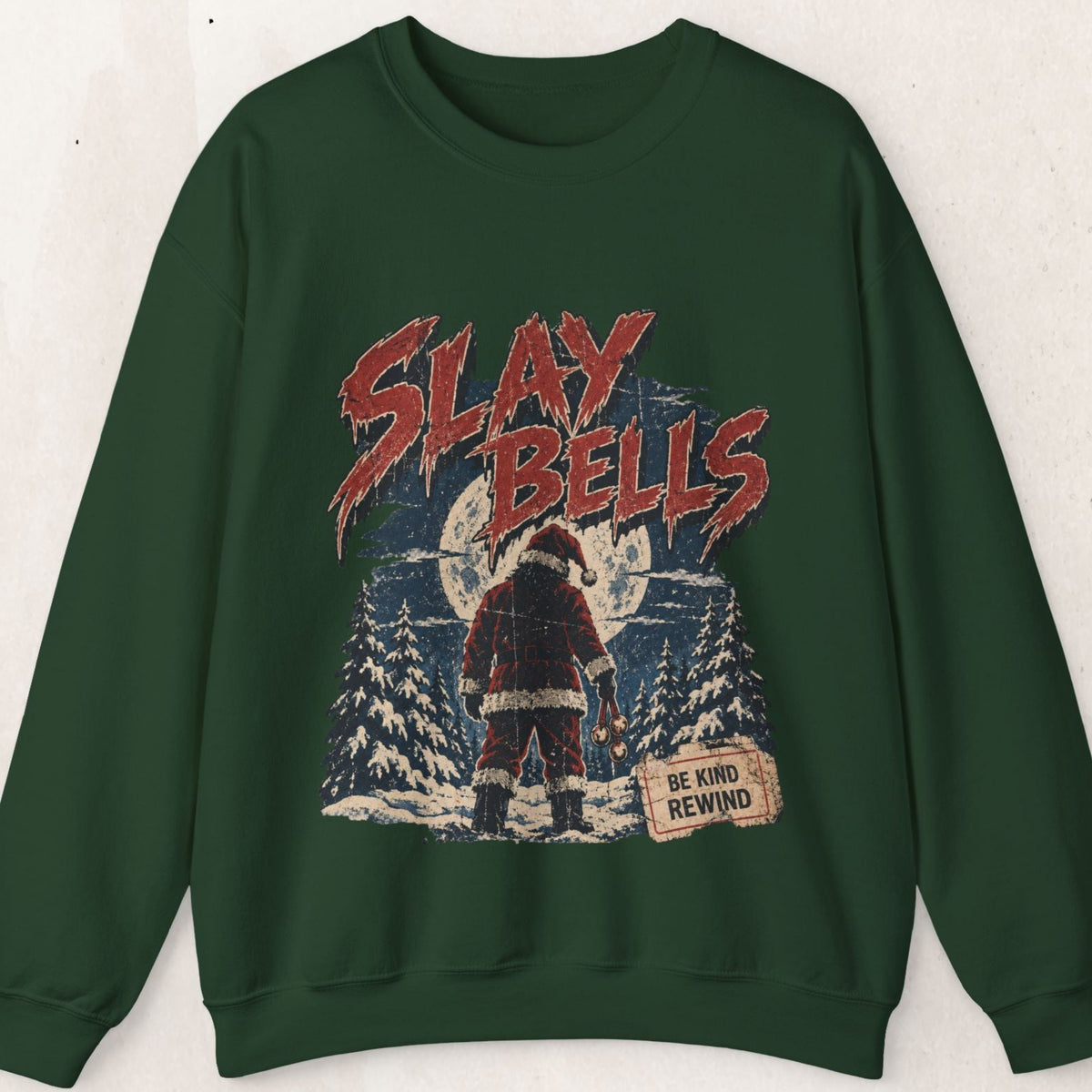 Slay Bells Christmas Sweatshirt, Horror Christmas Crewneck
