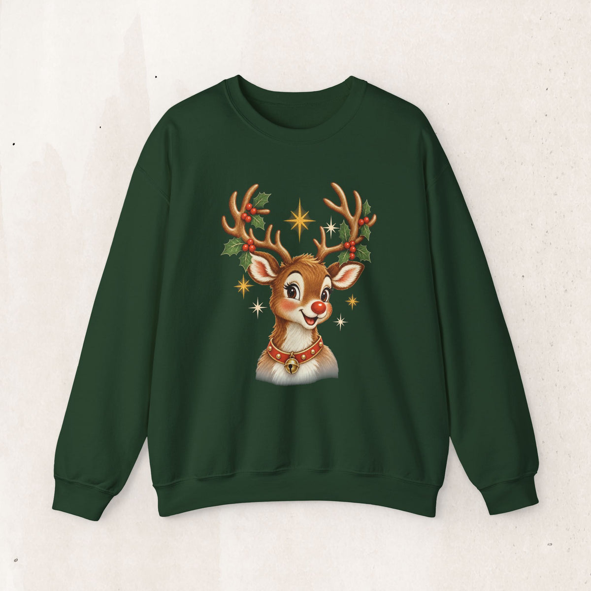 Vintage Rudolph Graphic Crewneck Sweatshirt