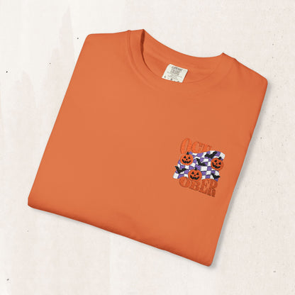 Embroidered Retro "October" Halloween Tee