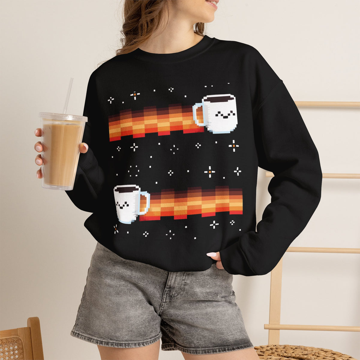 Pixel Coffee Meteor Crewneck Sweatshirt