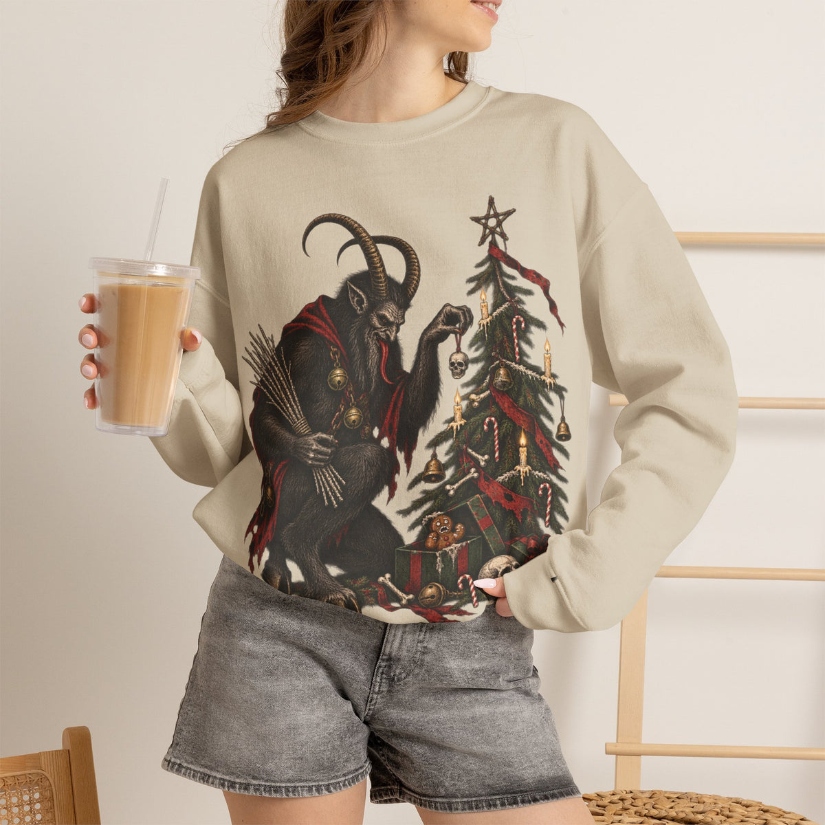Krampus Christmas Crewneck Sweatshirt