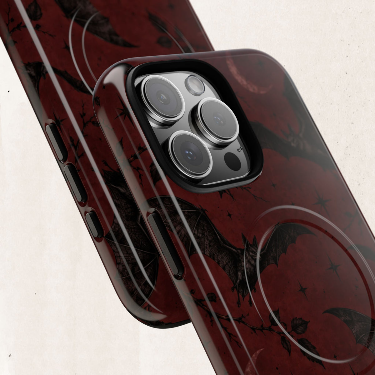 Gothic Bat Moon Magnetic Phone Case