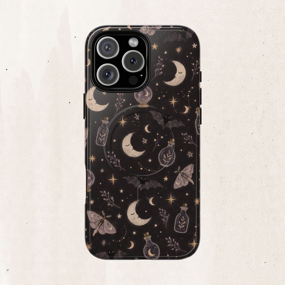 Moon & Moth Magnetic Phone Case — Celestial Protective Tough Case