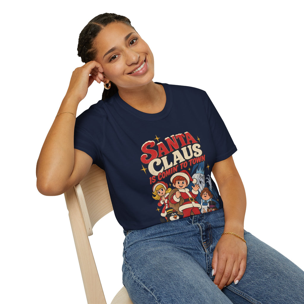 Santa Claus Is Comin' To Town Christmas Tee