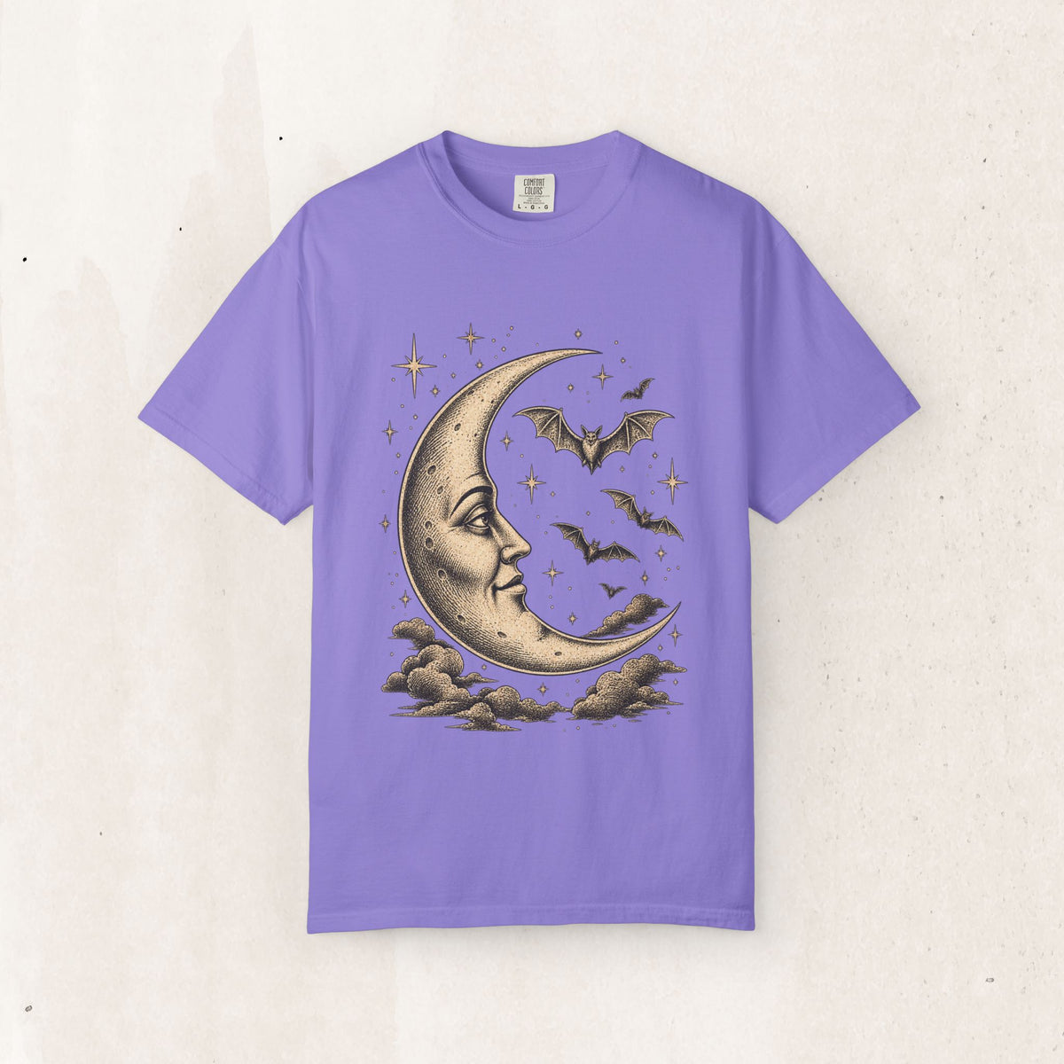 Crescent Moon & Bats Tee