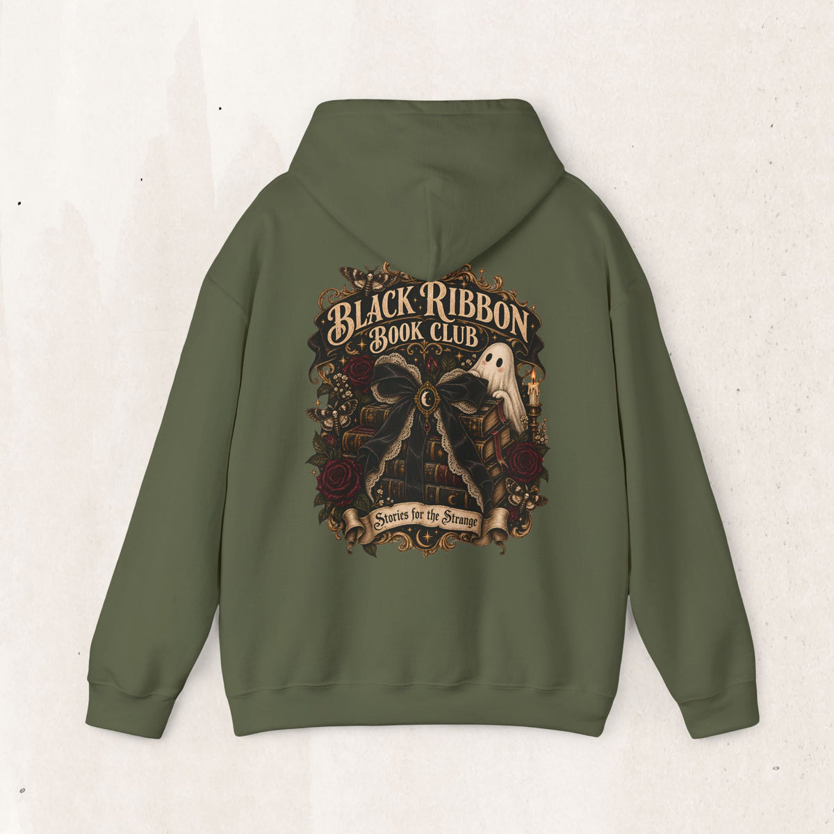 Black Ribbon Book Club Pullover Hoodie