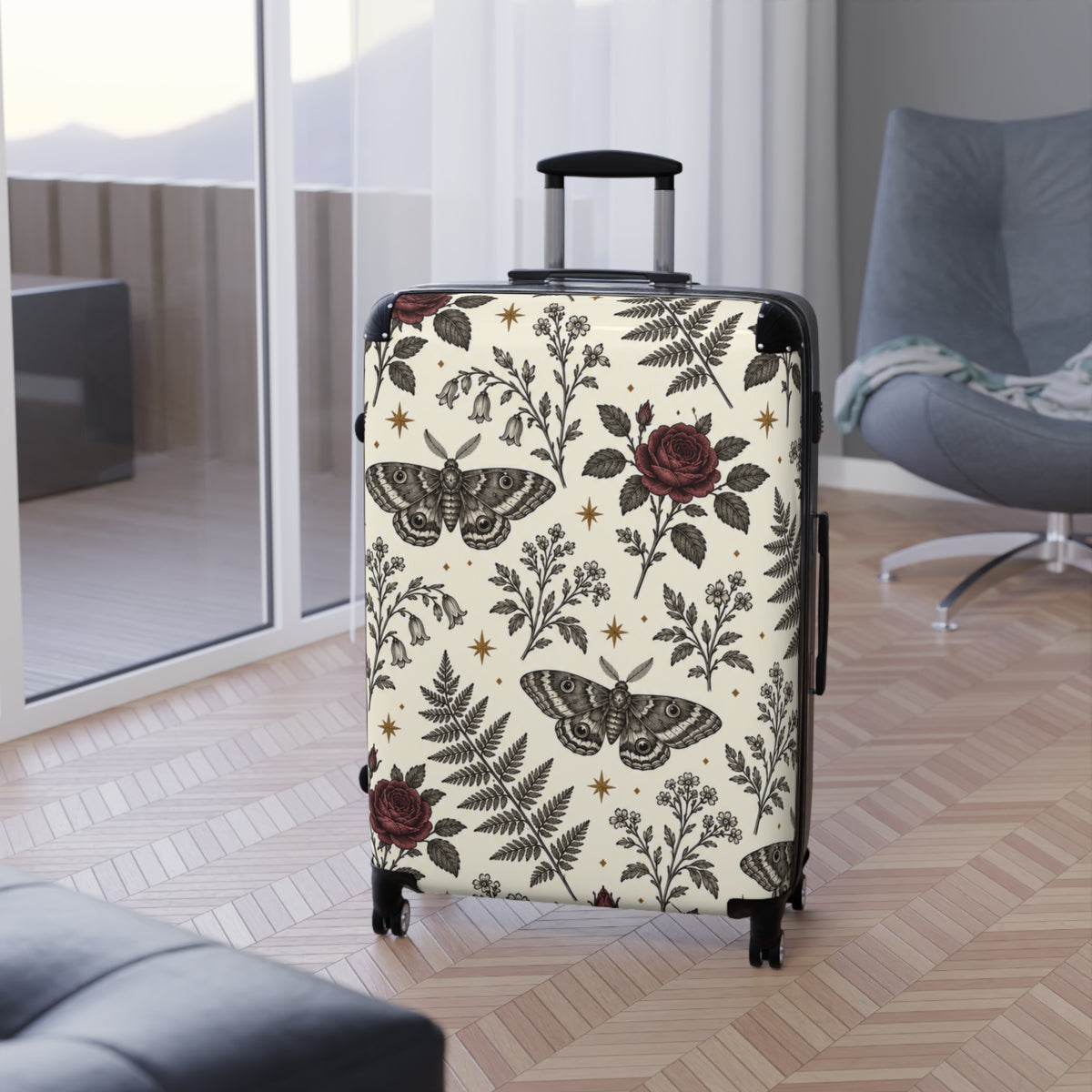 Botanical Moth & Rose Luggage