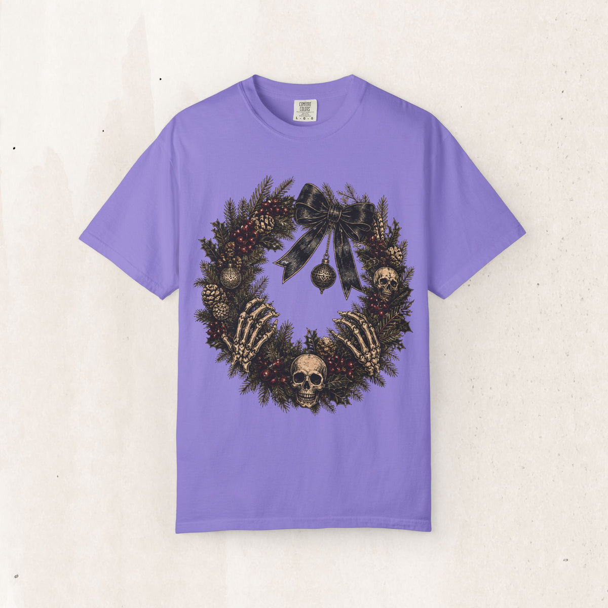 Skulls & Spruce Wreath Tee Printify