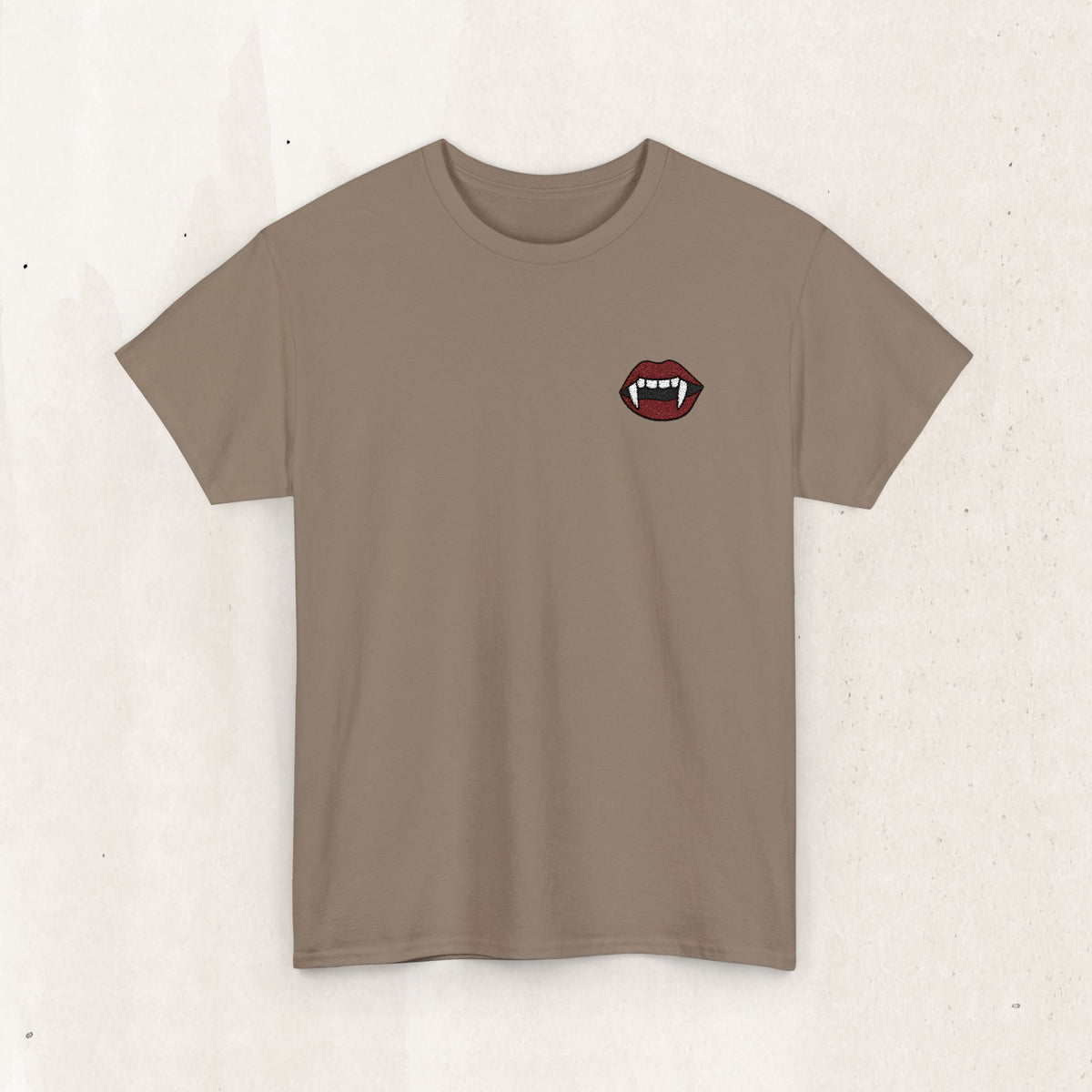Embroidered Vampire Fangs Tee