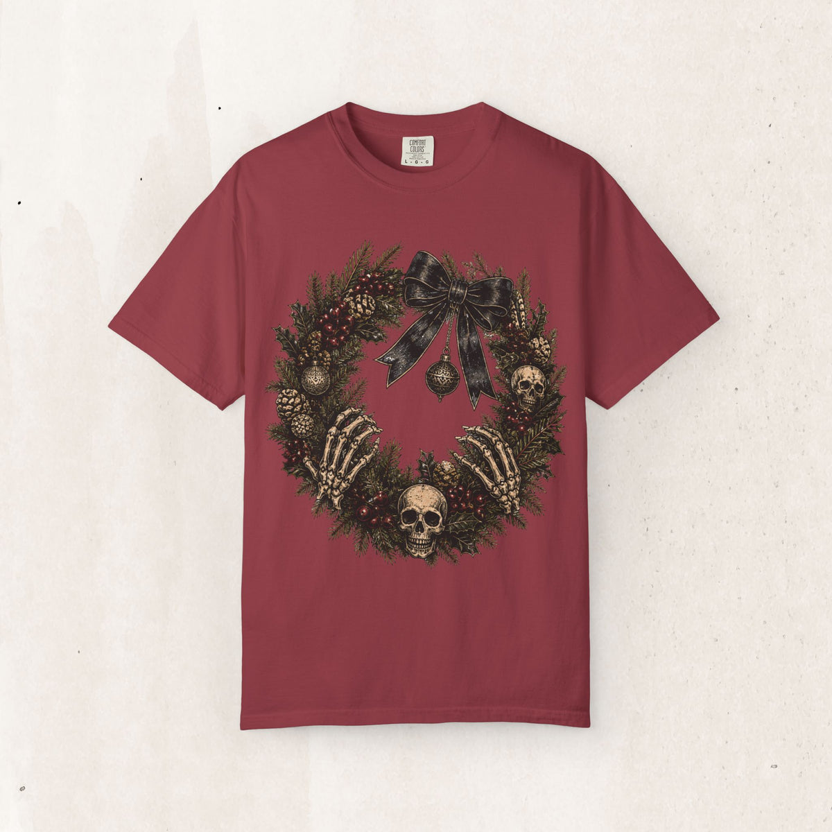Skulls & Spruce Wreath Tee Printify