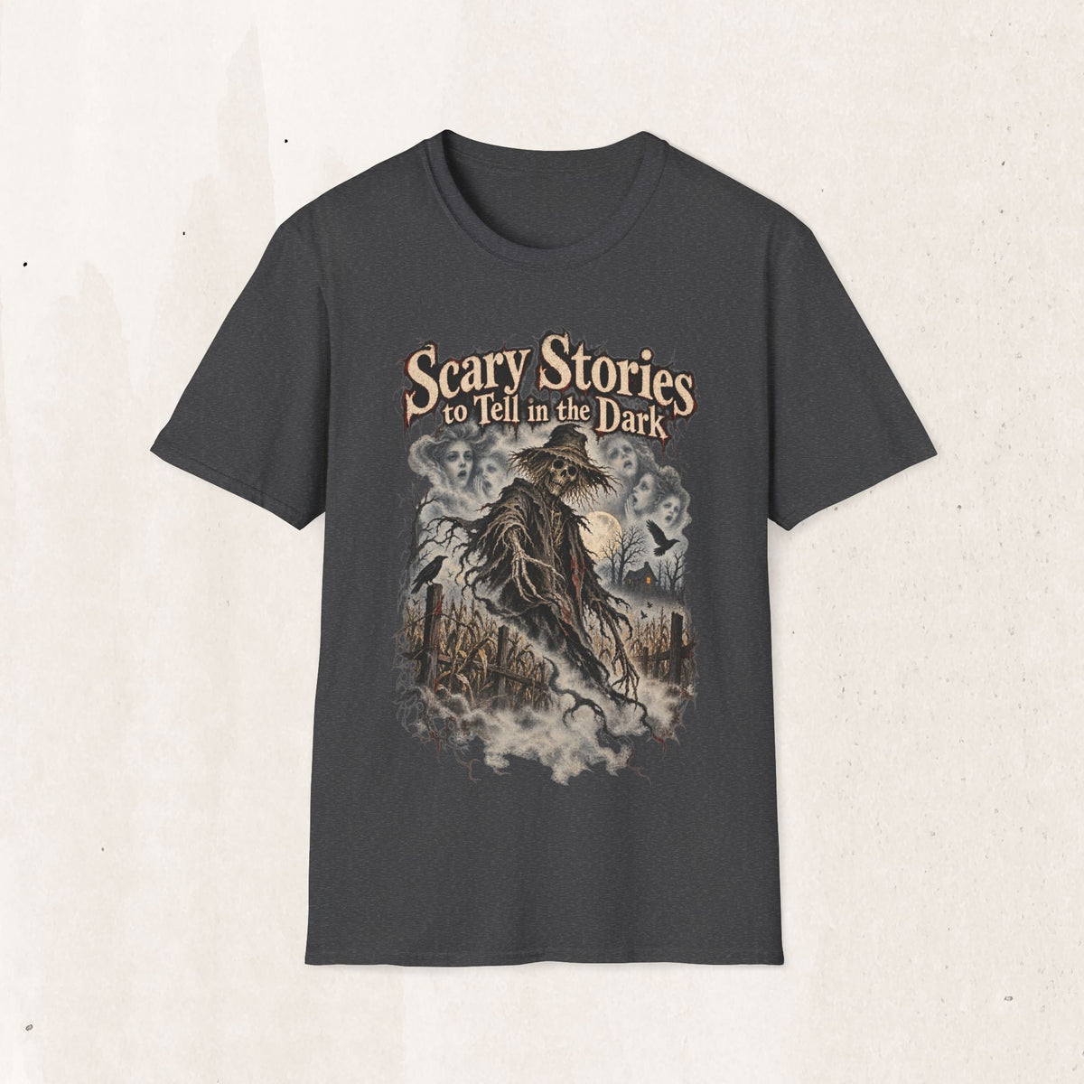 Scary Stories to Tell in the Dark Graphic T-Shirt — Vintage Horror Book Art Tee